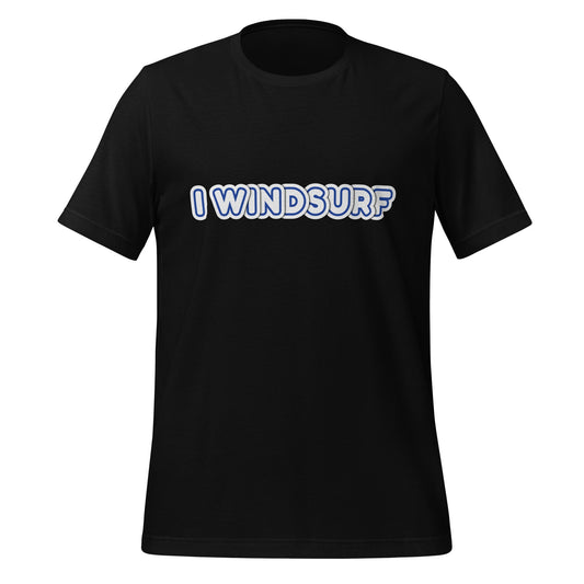 Product mockup photo of the I Windsurf T Shirt uni